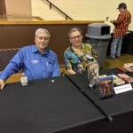 The inestimable Richard Heft (Professor Gutridge) with the planet's most important writer, C. Courtney Joyner.
