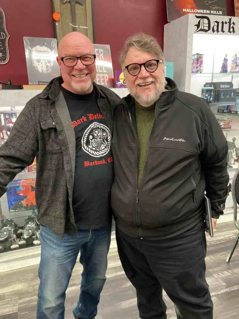 With Guillermo del Toro last year at Dark Delicacies book store