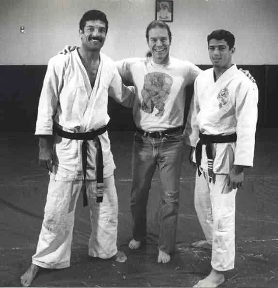 With the Gracies at the old dojo.